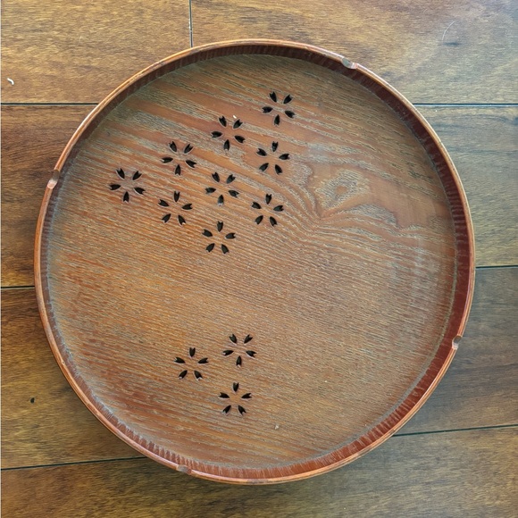 Wooden Hanging Tray with Macrame - Picture 2 of 3